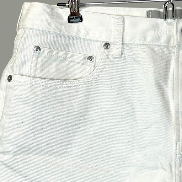 Everlane The Denim Jean Shorts Raw Hem/Rolled Cuffs High Rise Cream Women 30 NWT - Picture 11 of 12